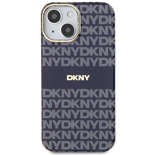 Etui DKNY IML Mono i Stripe MagSafe na iPhone 15 / 14 / 13 - niebieskie