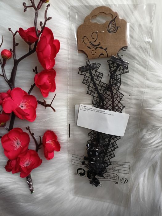 Czarny naszyjnik damski, nowy