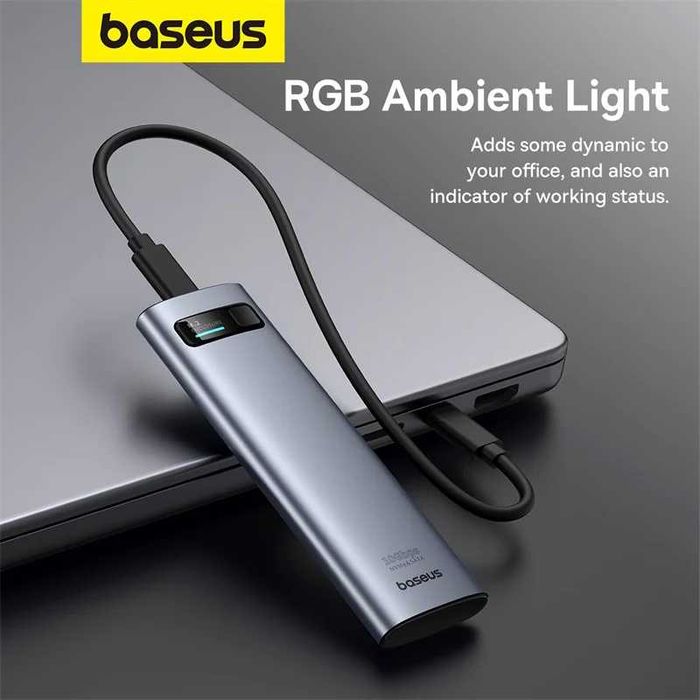 Внешний карман Baseus M2 SSD Case NVME SATA Dual Protocol USB 3.2 Gen2