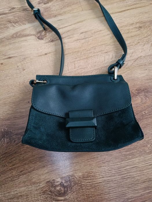 Torebka Massimo Dutti skórzana skóra naturalna licowa torba na ramię