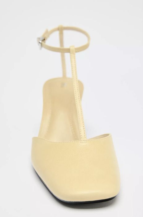 Туфлі шкіряні Zara вершкове масло