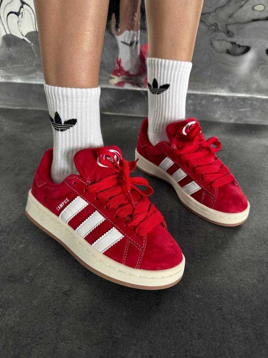 Кросівки Adidas Campus 00s Red/White premium