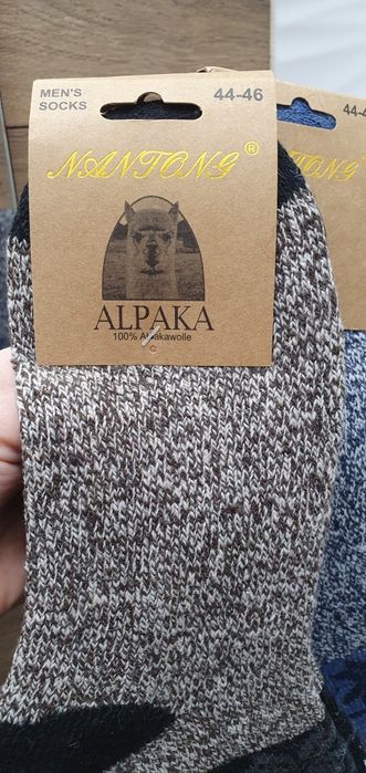 Wełniane grube skarpety wełna z Alpaki Alpaka 44-46