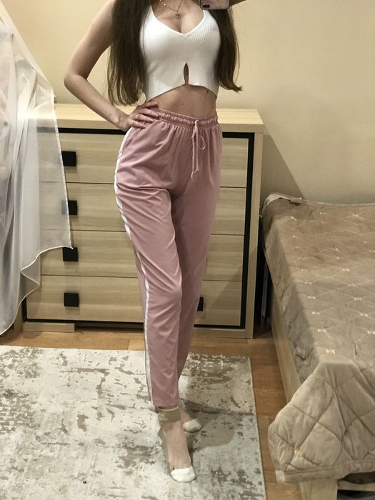 Літні штани рожеві пудрові легкі