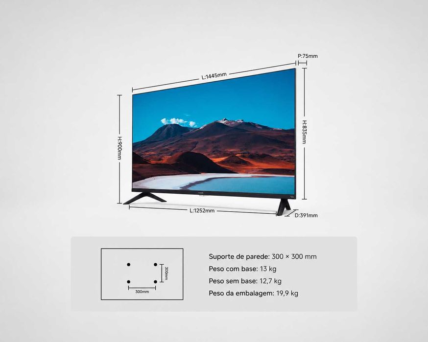 Xiaomi TV A 65" 2025 Google TV 4K HDR – Nova Selada | Garantia 3 Anos