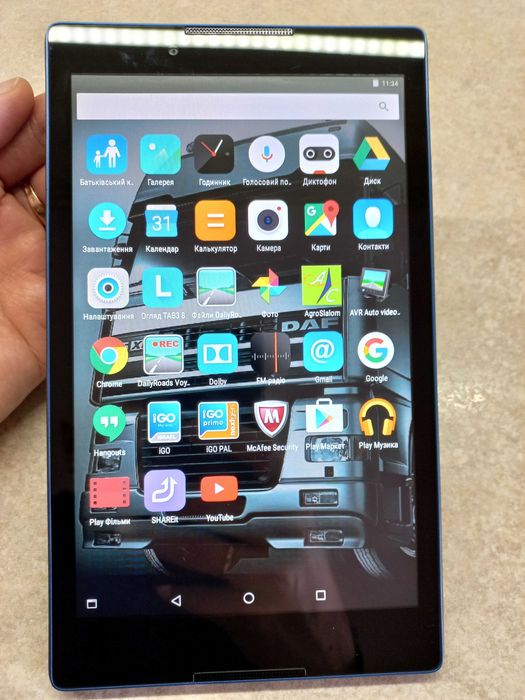 GPS навігатор для грузового авто TIR / ADR Lenovo 8". Карти 2025р!