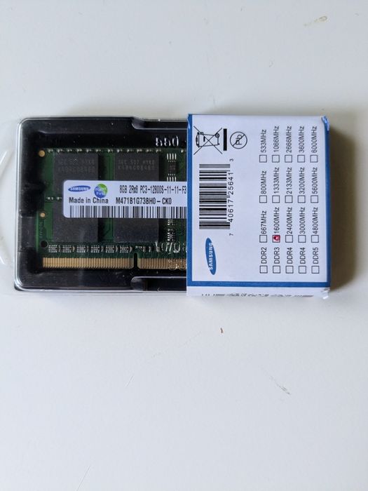 Memória portátil laptop samsung DDR3 8Gb nova garantia64169667641603120
