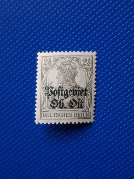 Polskie znaczki na niemieckich znaczkach "Germania"