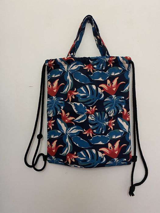 Worek torba workoplecak w kwiaty