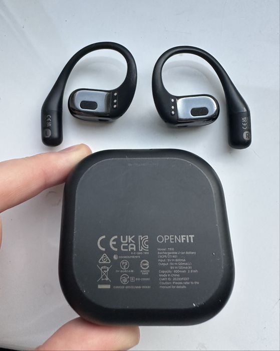 Słuchawki bezprzewodowe Shokz OpenFit czarne, open ear