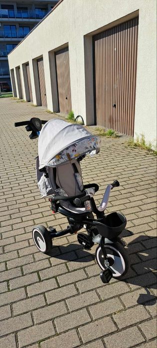 Wózek 5w1 Momi dla dziewczynki szary kwiaty