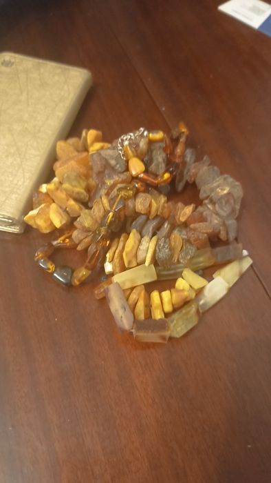 Bursztyny korale bransoletki naszyjnik 182g