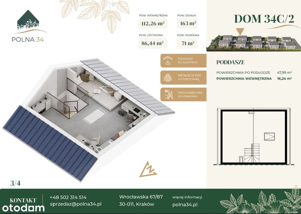 Bliźniak - 5 pokoi 114 m2 - Liszki