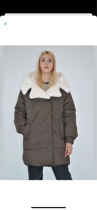 Пуховик жіночий з норкою