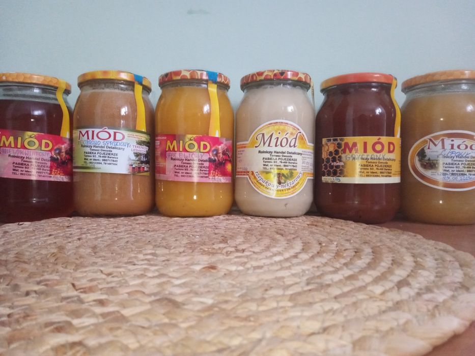 Sprzedaż miodów z własnej pasieki 6sztuk