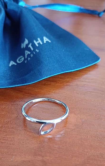 Agatha Paris minimalistyczny pierścionek listek