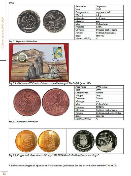 Sahara Ocidental - - - Catálogo de Moedas - - - - - Livro de Moedas