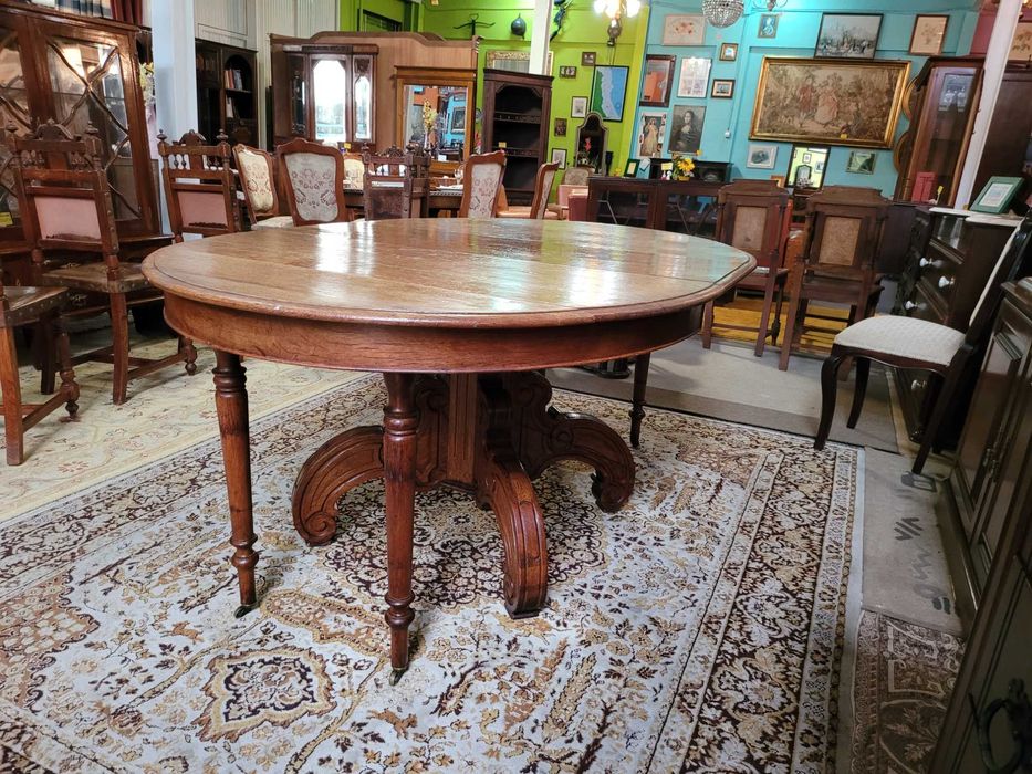 Mesa antiga extensível em madeira maciça - óptimo estad