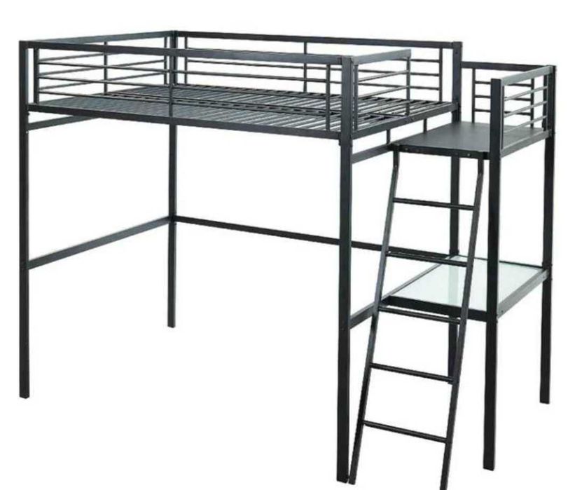 Cama elevada, estrutura de metal