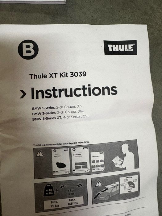 Apoio de Barras Thule (Kit 3039) - para BMW