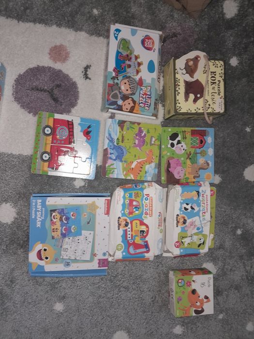 15 x zestaw puzzli na 2latka dla najmłodszych