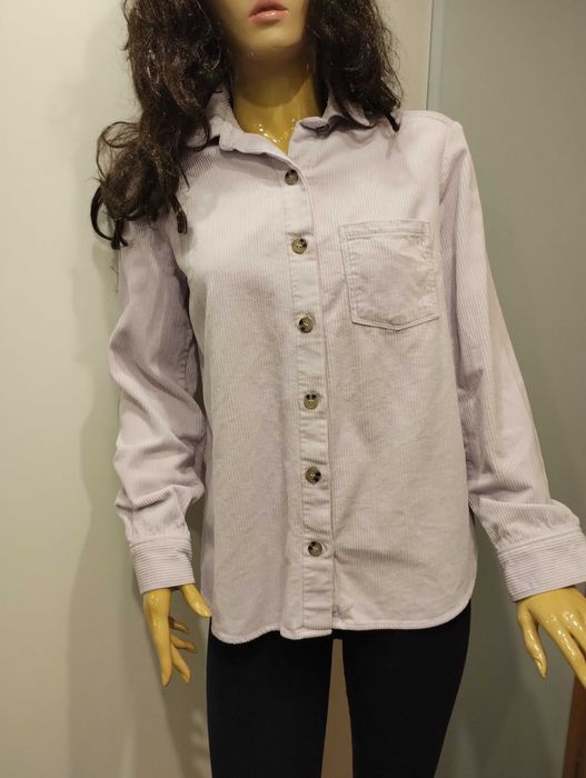 Koszula sztruksowa H&M XS lila oversize katana casual vintage
