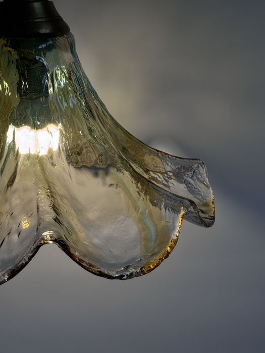 Włoska lampa wisząca Murano, lata 70te, szkło artystyczne
