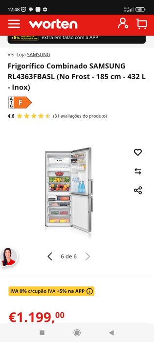 Frigorífico combinado Samsung