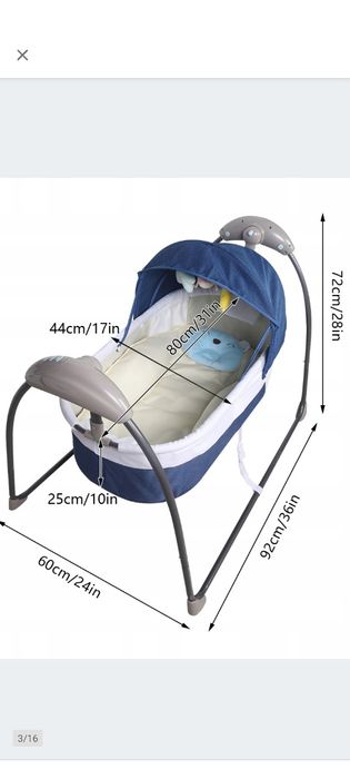Nowa kołyska łóżeczko elektryczne