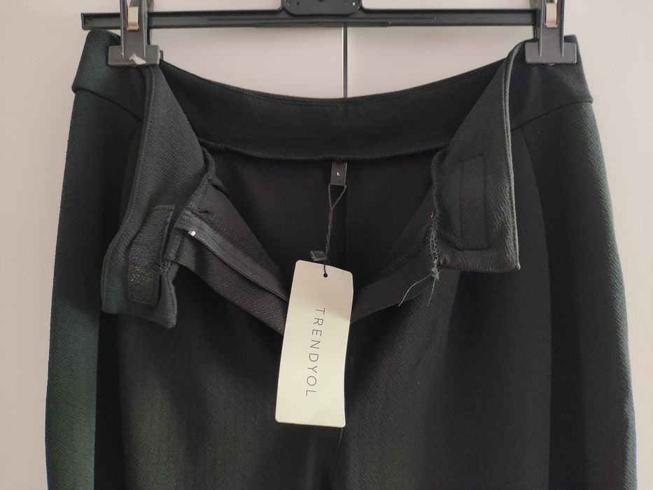 Nowe spodnie wide leg z szeroką nogawką czarne rozmiar L