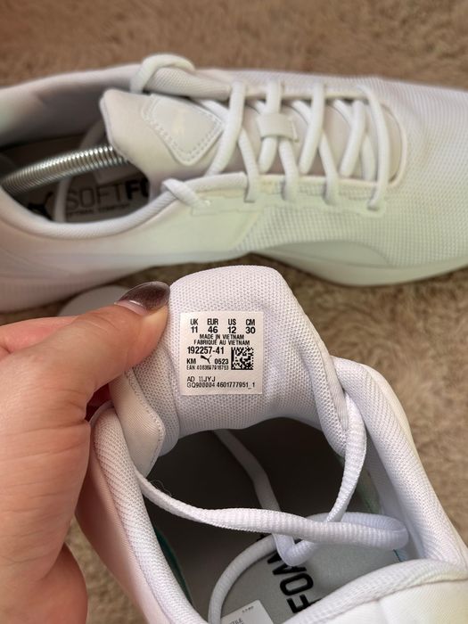 Białe męski buty Puma siatka , letnie sneakersy r.46