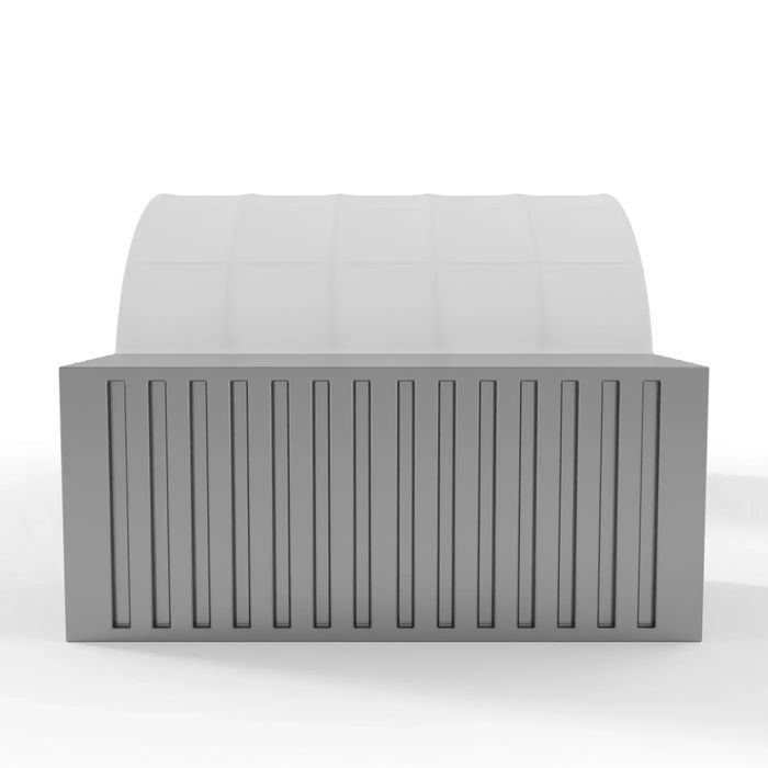 Zadaszenie kontenerowe 6x6m ze ścianą tylną PVC 750g/m2