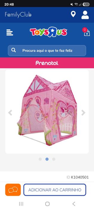 Tenda da casa da princesa original da Toys"R"U
