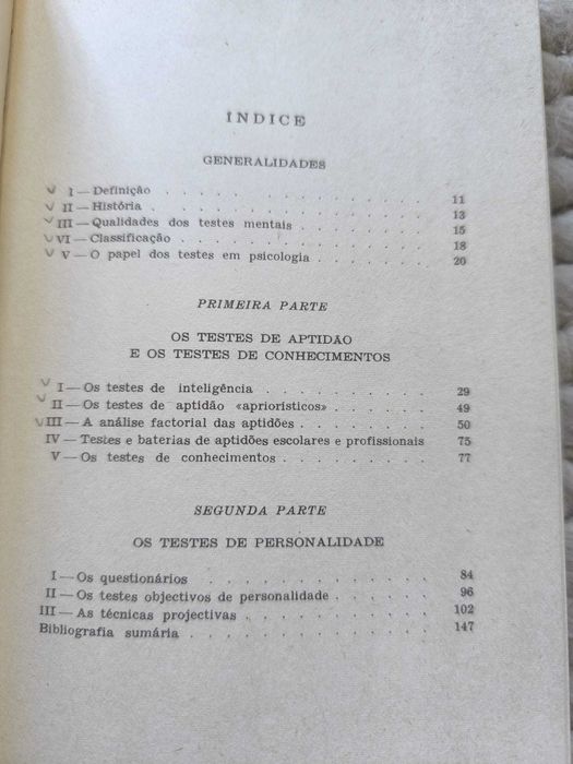 Livro "Os Testes Mentais" de Pierre Pichot
