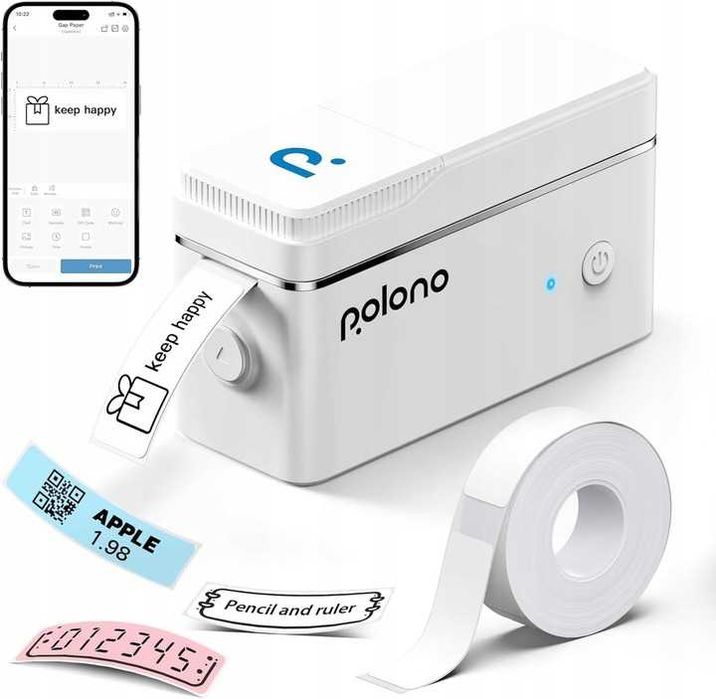 POLONO P31s drukarka etykiet Bluetooth, samoprzylepna +Gratis Rolki