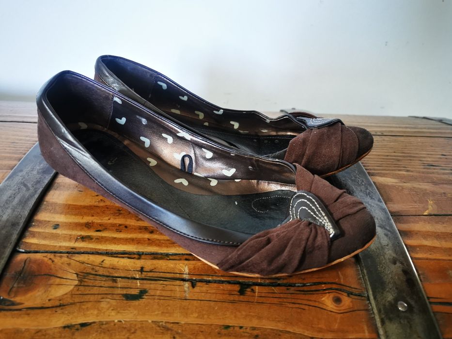 Balerinki brązowe - r. 36 Stradivarius