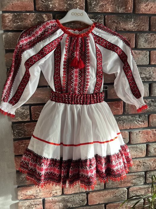 Вишитий костюм, сорочка та спідничка, ріст 110-128