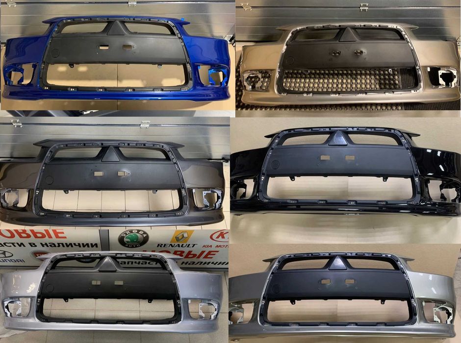 Бампер Mitsubishi Lancer X рестайлинг 2008–2015 в цвет кузова (CY / CX)