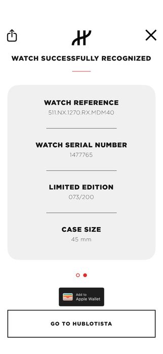 Zegarek hublot limited 200 pieces
