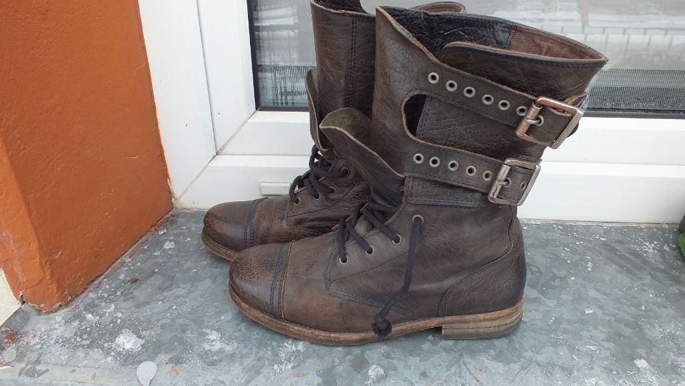 Super buty wysokie skóra Allsaints roz 39