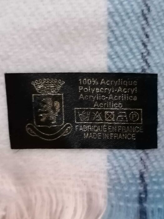 Cachecol Xadrez (Azul Branco) - NOVO, nunca usado - NEGOCIÁVEL