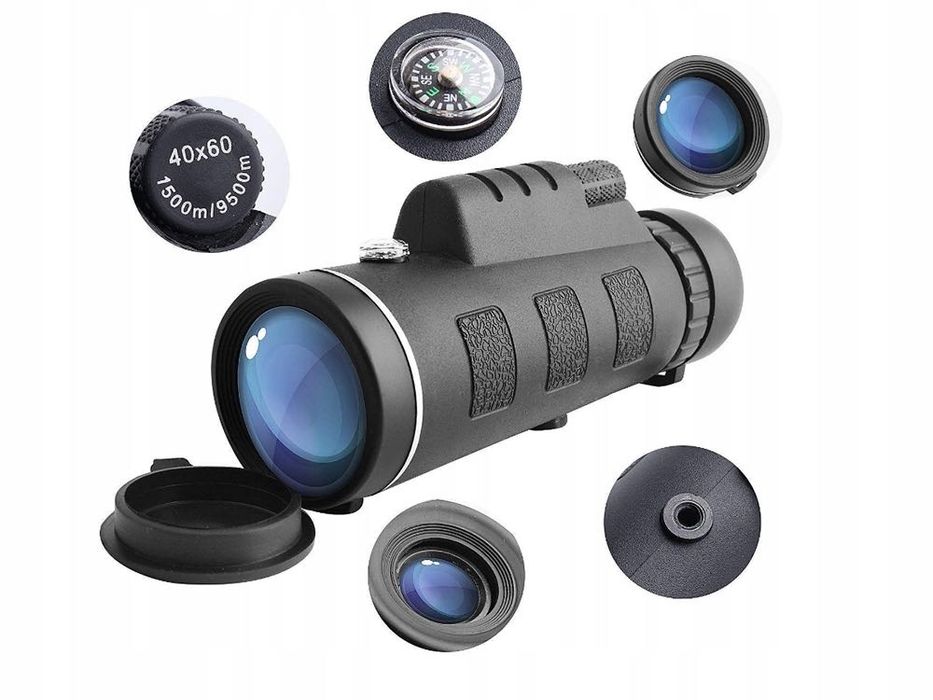 TELESKOP LUNETA MONOKULAR Statyw do telefonu 40x60 Turystyczny