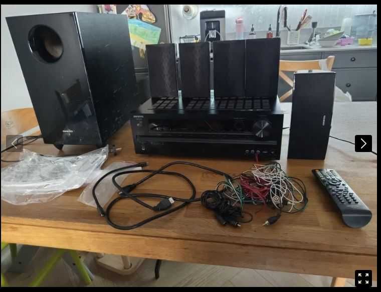 Zestaw Kina Domowego 5.1 Onkyo HT-R558 + Subwoofer SKW-558 + Pilot | Komplet