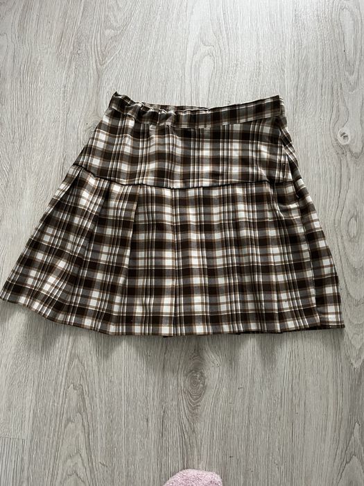 spódniczka dziecięca w kratę w kratkę krótka H&M dla dziewczynek