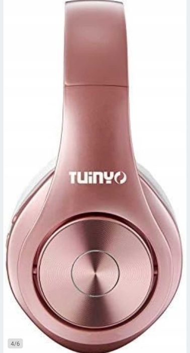 Słuchawki bezprzewodowe nauszne Tuinyo RÓŻOWE