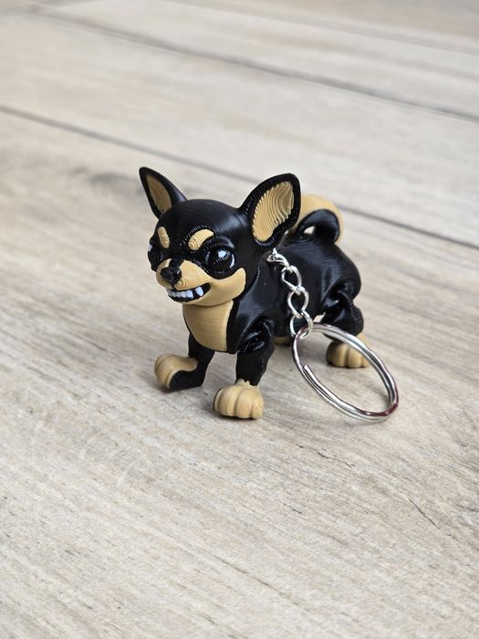 Breloczek groźny Chihuahua 3d - Brelok Druk3d fidget Keychain