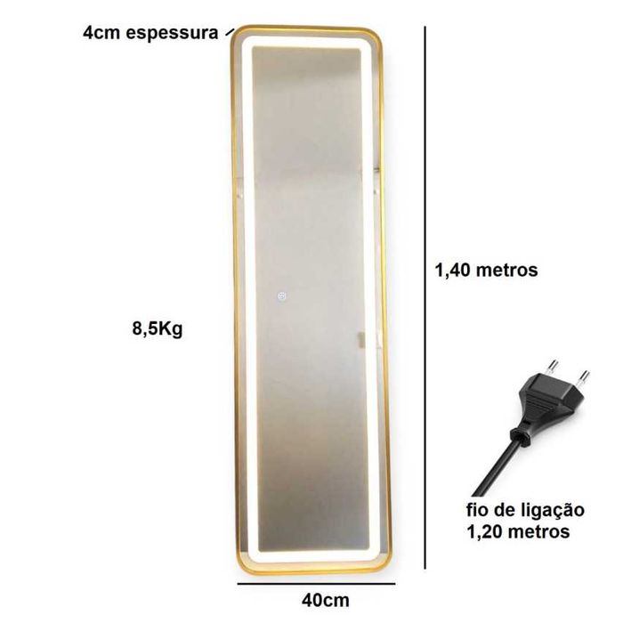 Espelhos Dourados Com Luz (NOVOS)