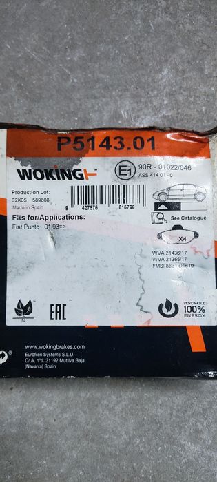 Pastilhas travão Fiat