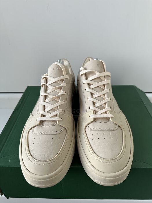 Шкіряні кросівки кеди etq amsterdam premium leather beige