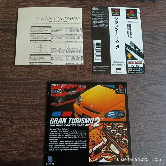 Gran Turismo 2 PS1 NTSC-J Japonia KOMPLET Stan idealny kolekcja